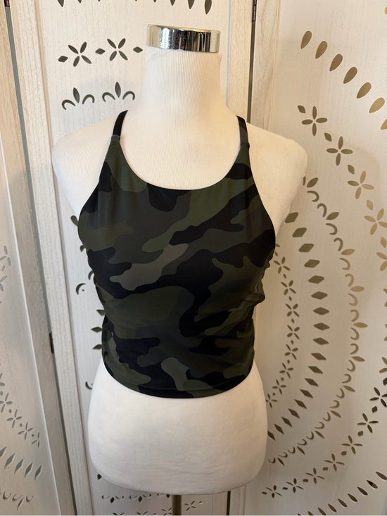 Old Navy Tops - Old Navy Active Camo Print Sports Top with Built in Bra - Olive & Black